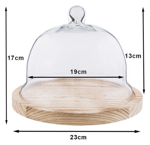 Podnos na potraviny s poklopom - Ø 23 * 17 cm - Clayre & Eef