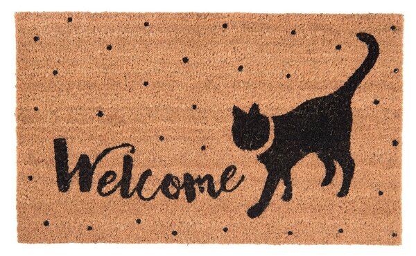 Kokosová rohožka Welcome Cat - 75*45 cm - Clayre & Eef