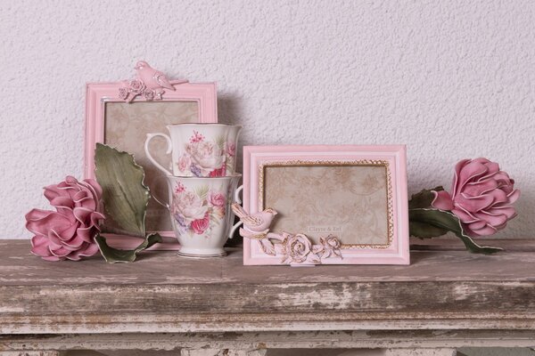 Porcelánový hrnček s kvetmi - Ø 12*9*10 cm - Clayre & Eef