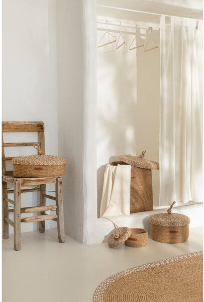 Látkový dekoratívny úložný box s vekom - Mioli Decor