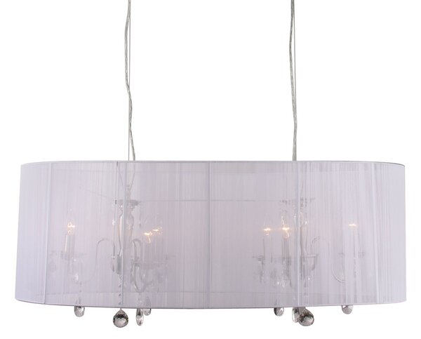 Biely oválny luster Merel White - 100 * 46 * 34 cm / 6 * E14 - Collectione