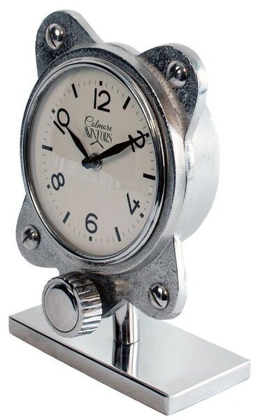 Stolové kovové strieborné hodiny - 19cm - Colmore by Diga