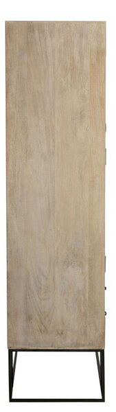 Drevená skriňa sa dverami a šuplíky Woven - 115 * 45 * 175cm - J-Line by Jolipa