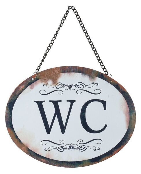 Plechová závesná ceduľa WC - 17 * 13 cm - Clayre & Eef
