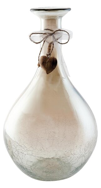 Dekoratívna sklenená váza s popraskaním - O21 * 38 cm - Clayre & Eef