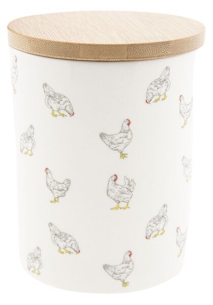 Keramická dóza Lucky Chicken - Ø 10*13 cm - Clayre & Eef