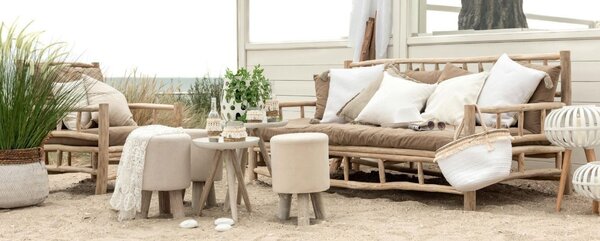 Drevené kreslo Teak - 75 * 90 * 90 cm - J-Line by Jolipa