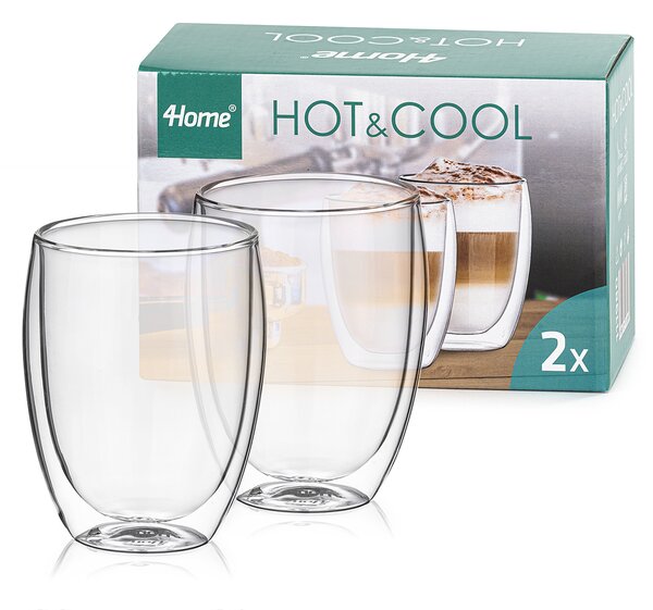 4Home Termo pohár na latté Hot&Cool 350 ml, 2 ks
