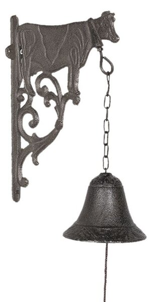 Liatinový zvonček s kravou Cow - 10 * 19 * 25 cm - Clayre & Eef