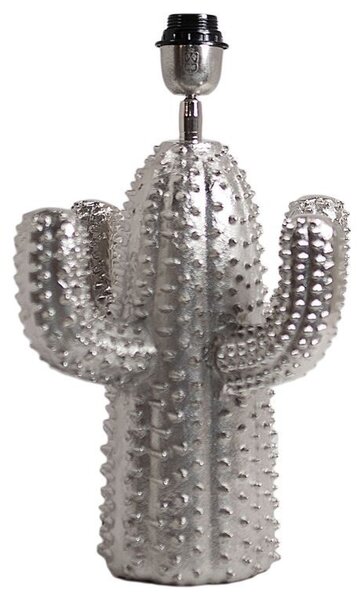 Strieborná kovová stolná lampa Cactus -Ø 25*43 cm/ E27 - Colmore by Diga