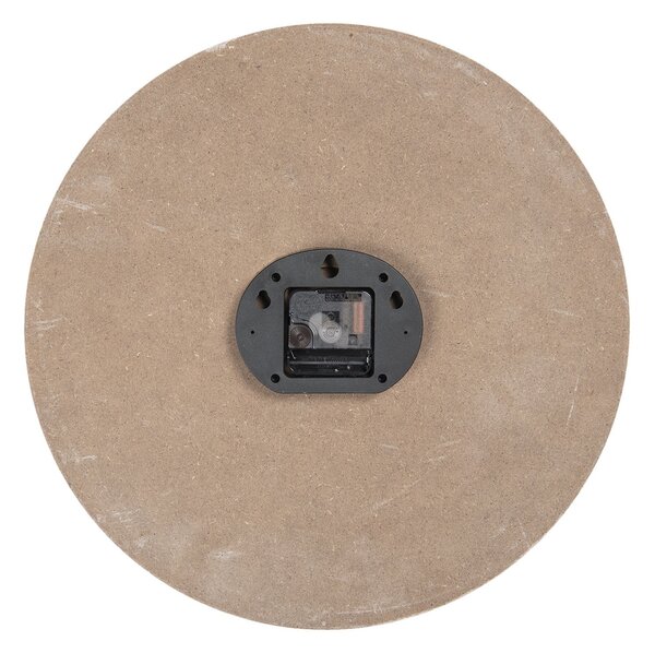 Biele drevené nástenné hodiny s patinou - Ø 40 * 4 cm - Clayre & Eef