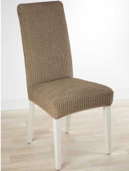 Super strečové poťahy GLAMOUR oriešková stoličky s operadlom 2 ks 40 x 40 x 60 cm