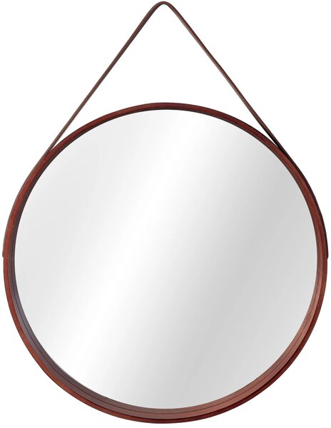 Tutumi - Okrúhle zrkadlo Loft - hnedá - 59 cm