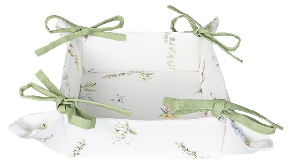 Textilní košíček na pečivo Happy Florals - 35*35*8 cm - Clayre & Eef