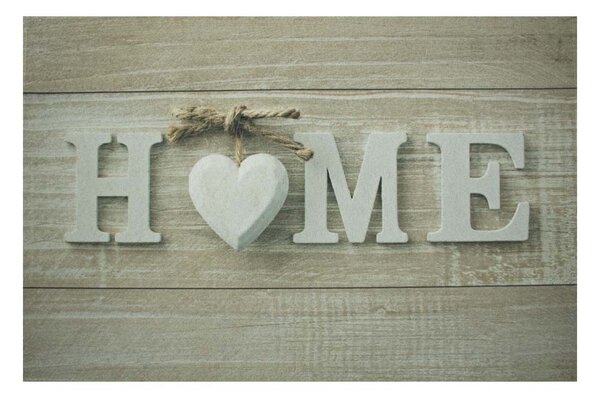 Šedá podlahová rohožka srdce Home - 75 * 50 * 1cm - Mars & More