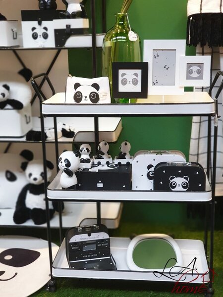 Box na papierové vreckovky Panda -25 * 13 * 8,5 cm - J-Line by Jolipa