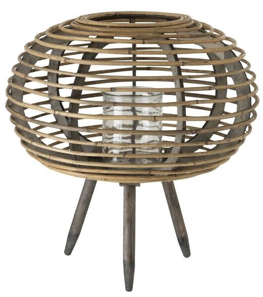 Ratanová lampáš na nohe Bamboo - Ø56*59 cm - J-Line by Jolipa