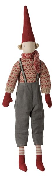 Vianočný škriatok Pixy Knitted sweater and scarf 61 cm – Boy