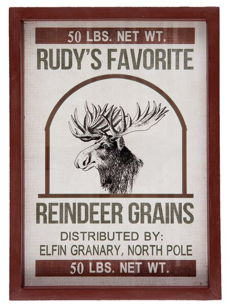 Obraz Sob Reindeer grains - 27 * 3 * 37 cm - Clayre & Eef