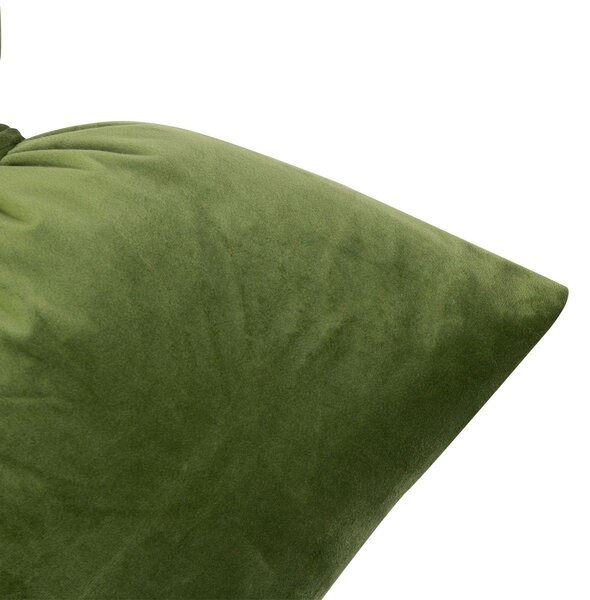 Zelený zamatový vankúš v tvare mašle Bow – 40*60*10 cm - Mars & More