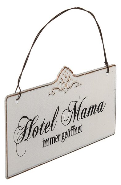 Plechová nástenná ceduľa Mama Hotel - 21 * 15 cm - Clayre & Eef
