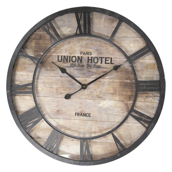 Nástenné hodiny Paris Union Hotel - Ø 68 * 6 cm - Clayre & Eef