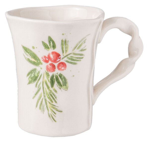 Nepravidelný hrnček sa zatočeným uchom - 13 * 9 * 11 cm / 0,3L - Clayre & Eef