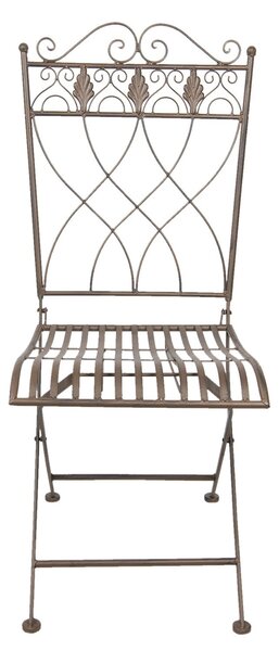 Kovová stolička v provence štýle - 43 * 46 * 97 cm - Clayre & Eef