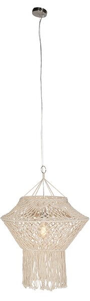 Rustikálne závesné svietidlo Makramé 90 cm - String