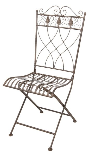 Kovová stolička v provence štýle - 43 * 46 * 97 cm - Clayre & Eef