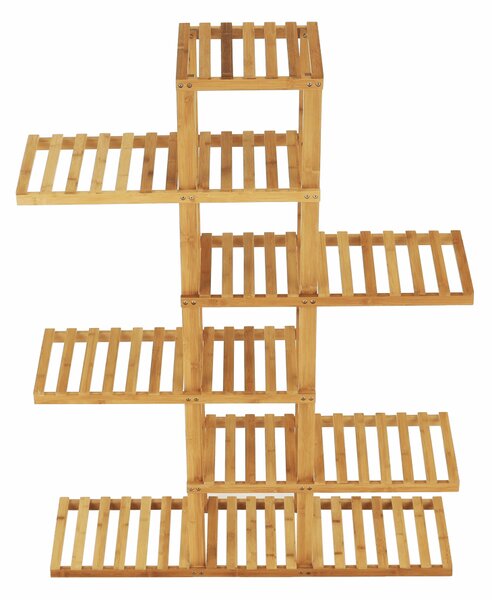 KONDELA Regál, bambus lakovaný, TUSUM