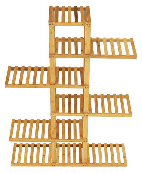 KONDELA Regál, bambus lakovaný, TUSUM