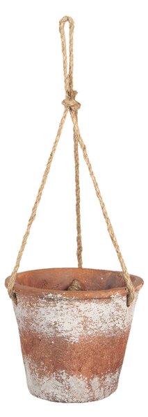 Hnedý závesný kvetináč - 19*19*53 cm - Clayre & Eef