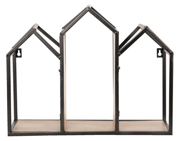 Nástenná kovová polička House - 46 * 14 * 36 cm - Clayre & Eef