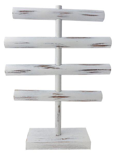 Biely antik drevený stojan na náramky - 44*33 cm - Clayre & Eef