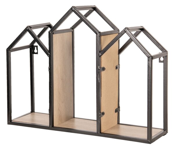 Nástenná kovová polička House - 46 * 14 * 36 cm - Clayre & Eef