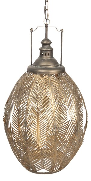 Zlatá kovová závesná lampa Baldoin - 45*45*77/186 cm E27/max 1*40W - Clayre & Eef