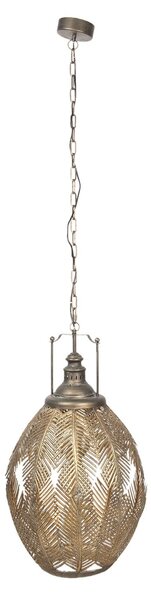 Zlatá kovová závesná lampa Baldoin - 45*45*77/186 cm E27/max 1*40W - Clayre & Eef