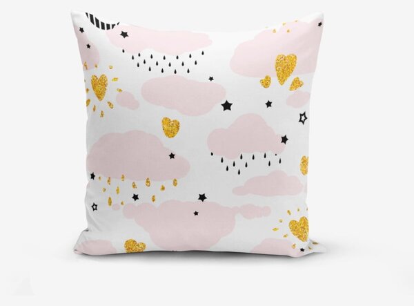 Obliečka na vankúš s prímesou bavlny Minimalist Cushion Covers Pink Clouds Modern, 45 × 45 cm