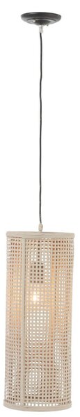 Béžová bambusová závesná lampa - Ø20 * 135 cm - J-Line by Jolipa