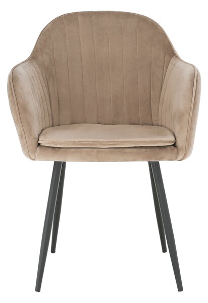 KONDELA Dizajnové kreslo, sivohnedá Taupe Velvet látka, ZIRKON