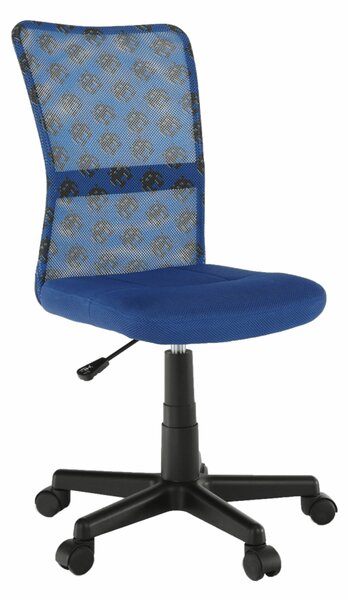 TEMPO Otočná stolička, modrá/vzor/čierna, GOFY