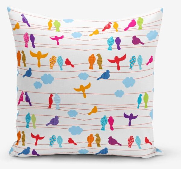 Obliečka na vankúš s prímesou bavlny Minimalist Cushion Covers Colorful Bird, 45 × 45 cm