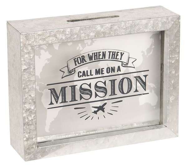 Kovová pokladnička Mission - 18*5*14 cm - Clayre & Eef
