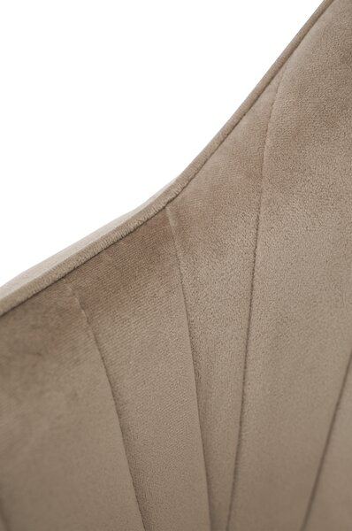 KONDELA Dizajnové kreslo, sivohnedá Taupe Velvet látka, ZIRKON