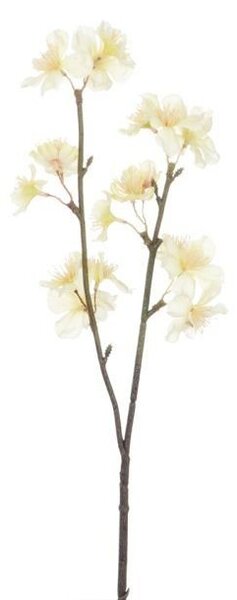 Vetvička so žlto-bielymi kvetmi Julien - 8 * 5 * 46 cm - J-Line by Jolipa