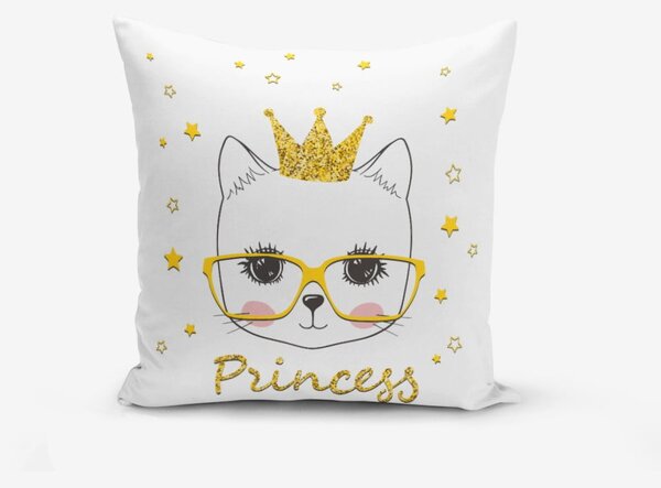 Obliečka na vankúš s prímesou bavlny Minimalist Cushion Covers Princess Cat Modern, 45 × 45 cm