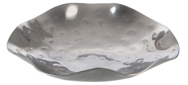 Strieborný svietnik na čajové sviečky Irregular - Ø 15 * 3 cm - J-Line by Jolipa