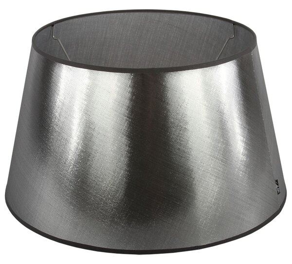 Strieborno-čierne tienidlo Azzuro drum - Ø20cm * 11,5 / E27 - Collectione