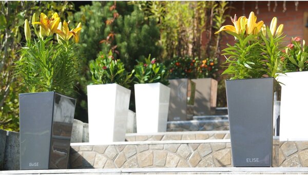 Gardenico Kvetináč Elise matt sivá, 20 x 36 cm, 20 cm